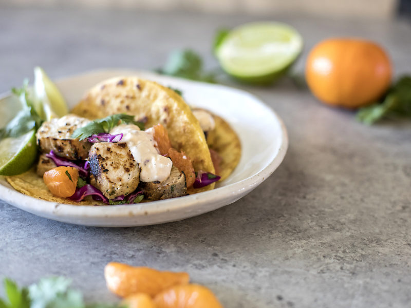 Mahi Mahi Fish Tacos with Citrus Slaw and Chipotle Crema by Summer Citrus from South Africa