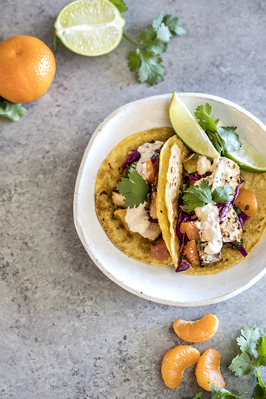 Mahi Mahi Fish Tacos with Citrus Slaw and Chipotle Crema by Summer Citrus from South Africa